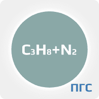ПГС-ГСО 1 разряд, Пропан (C3H8) 12% в азоте в баллоне 4-5л, соединение DIN 6