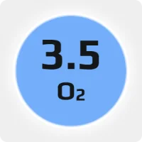 Кислород (О2) 3.5 (99,95%) лазерный в баллоне 40л 150бар, соединение  G3-4 (DIN 9)