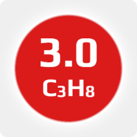 Пропан (C3H8) 3.0 (99,9%) в баллоне 50л (20кг) соединение W21,8х1/14'' LH (DIN1) (c баллоном)