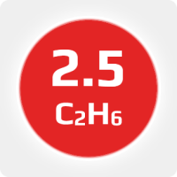 Этан (С2H6) 2.5 (99,5%) хладагент марка R-170 в баллоне 2л (0,4кг) соединение W21,8x1/14'' LH (DIN 1)